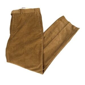Lauren Ralph Lauren Pants Mens 38x32 Vicuna Corduroy Flat Front Dress Brown